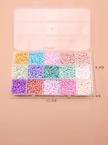 15顏色隨機色4mm玻璃DIY珠子 - 彩色 - 查看 3