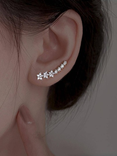 eTel LiKe Brincos de decoração de flores de zircônia cúbica Dia dos Namorados, Mãe, Mãe, Dia das Mães, Presente