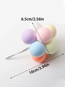 8入組小氣球設計蛋糕裝飾 - 彩色 - 查看 2