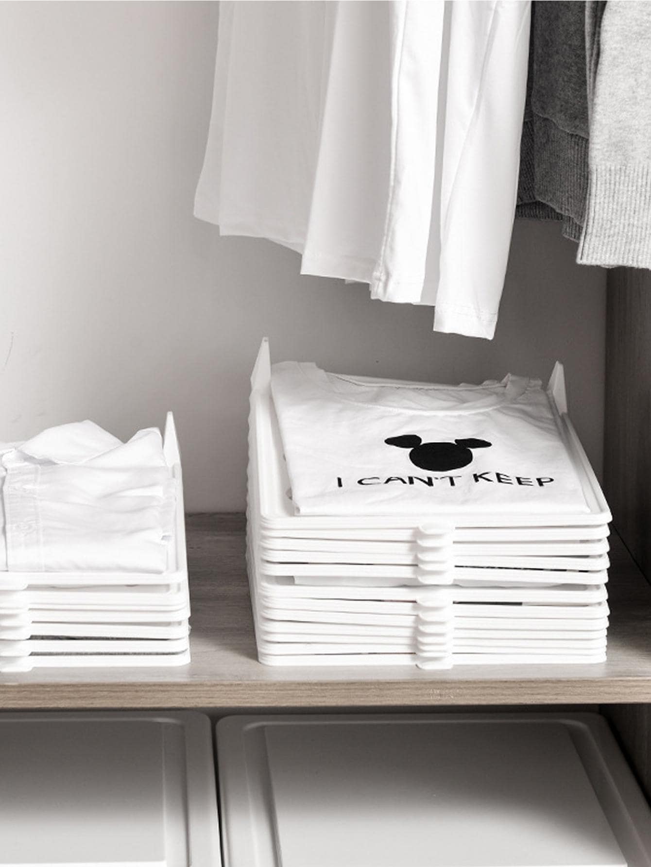 Bảng quần áo đồ họa 1 cái - trắng - Xem 1