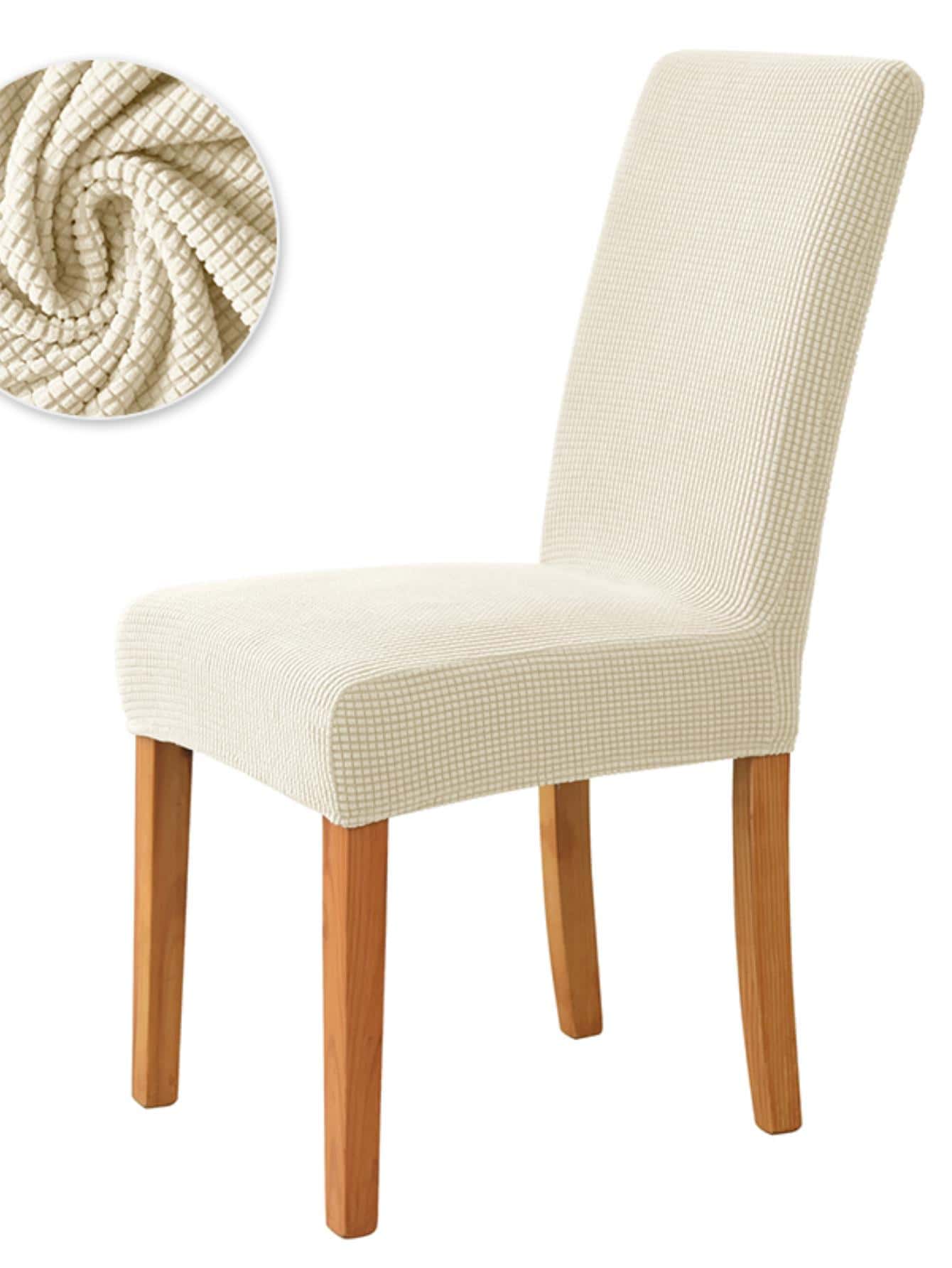 1 Bọc Ghế Trơn, Bọc Ghế Polyester Đơn Giản Cho Gia Đình - Màu be - Xem 1