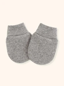 6 pares de guantes anti-arañazos de unicolor para bebé, cubierta protectora recién nacida, suave y linda para uso diario, celebración de días festivos del bebé - Multicolor - Ver 4