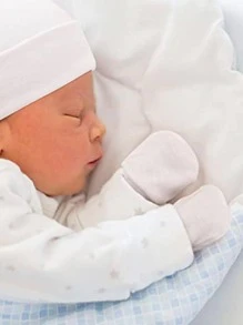 6 pares de guantes anti-arañazos de unicolor para bebé, cubierta protectora recién nacida, suave y linda para uso diario, celebración de días festivos del bebé - Multicolor - Ver 3