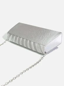 Silver Purses for Women Evening Bags Satin handbag Sparkling Formal Party Rhinestone Purse Wedding Cocktail Prom Clutches Mini - Silver - View 5