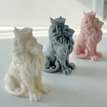 1pc Lion Design Candle Mold - White - View 3