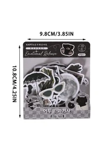 60 cái Nhãn dán hỗn hợp hoa văn các loại, Decal hiện đại cho học sinh - Nhiều màu - Xem 2