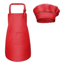 1set Kids Apron & Chef Hat - Red - View 5