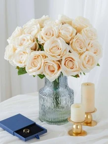 10 bông hồng nhân tạo - Rượu sâm banh - Xem 4