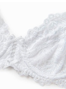 Wingslove Plus Size Solid Floral Lace Minimizer Underwired Sexy Bra Non Padded Unlined Full Coverage Sexy Lingerie Bra