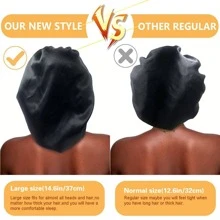 Mũ chụp tóc rộng vành đầy màu sắc/mũ ngủ/Băng đô co giãn/Mũ vành ngắn, Bốn Mùa - Màu xanh ngọc - Xem 4