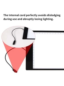 A5 Light Pad for Diamond Painting, 9.5*5.9*0.2Inches, USB-C Charging Cable, 3 Levels of Brightness, Uniformly Illuminated Diamond Art Light Board - 黑色 - 查看 4