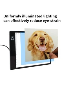 A5 Light Pad for Diamond Painting, 9.5*5.9*0.2Inches, USB-C Charging Cable, 3 Levels of Brightness, Uniformly Illuminated Diamond Art Light Board - 黑色 - 查看 5