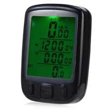 1 pieza Luz ordenador impermeable pantalla LCD ciclista bicicleta bicicleta con verde trasero - Gris - Ver 2