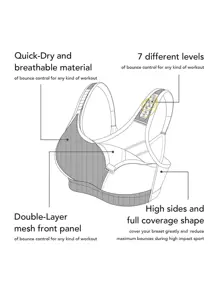 Light Support Sports Bra - Mint Blue - View 7