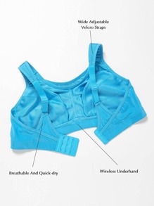 Light Support Sports Bra - Mint Blue - View 8