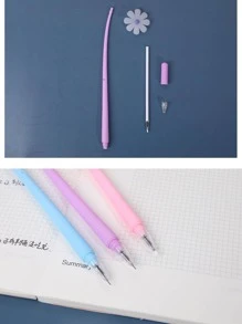 Bút Gel thiết kế hoa 5 chiếc - Nhiều màu - Xem 6