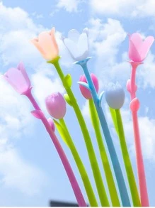 Bút Gel thiết kế hoa 5 chiếc - Nhiều màu - Xem 3