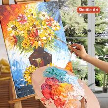 Shuttle Art Acrylic Paint, 18 Colors Acrylic Paint Pouches (120ml/4.06oz), Artist Grade Acrylic Paint Set, Rich Pigments, Non-Toxic for Artists, Beginners and Kids on Rocks Crafts Canvas Wood Ceramic