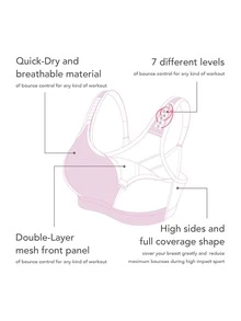 Wingslove 大碼可調節肩帶運動型胸罩