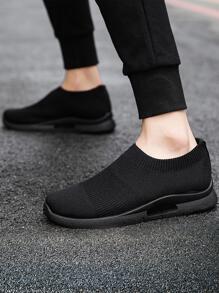 Giày lười nam Giày thể thao thường ngày Giày đế bằng nhẹ Giày tập gym cho nam Giày lười nam - màu đen - Xem 7