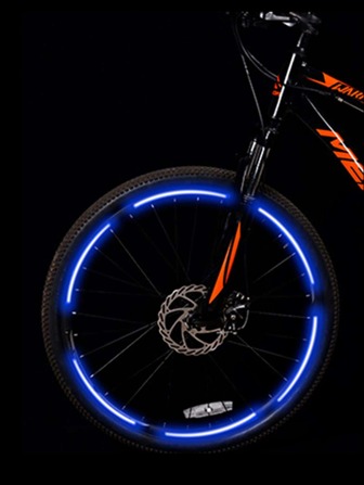 1入組自行車反光安全警告貼紙