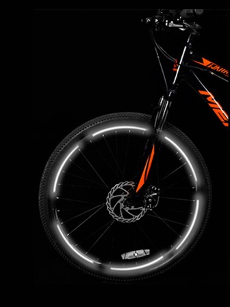 1 件自行车反光警告辐条贴纸