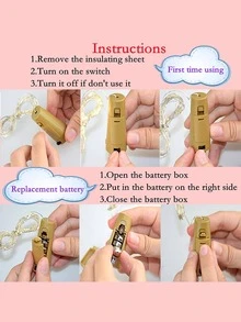 1Pc 20Led Dây Đồng Câu Chuyện Cổ Tích Dây Sáng Tạo Thiết Kế Bình Trang Trí Nhà Đảng Dây Đèn - Nhiều màu - Xem 4