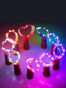 1Pc 20Led Dây Đồng Câu Chuyện Cổ Tích Dây Sáng Tạo Thiết Kế Bình Trang Trí Nhà Đảng Dây Đèn - Nhiều màu - Xem 2
