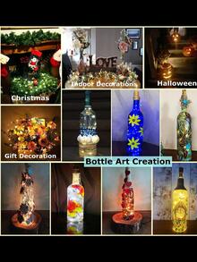 1Pc 20Led Dây Đồng Câu Chuyện Cổ Tích Dây Sáng Tạo Thiết Kế Bình Trang Trí Nhà Đảng Dây Đèn - Nhiều màu - Xem 5