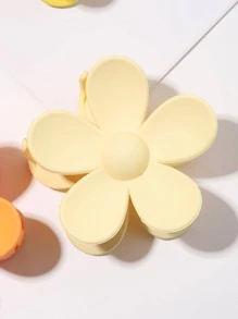 花朵設計髮爪 - 黃色 - 查看 2