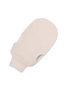 1入組素色去角質沐浴極簡風格纖維去死皮身體洗滌器適用於浴室 - 白色 - 查看 4