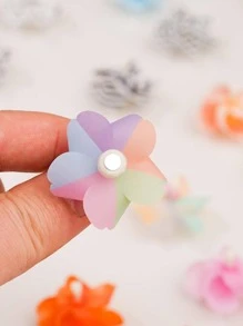 3pcs Plastic Fridge Magnet, Modern Mixed Pattern Flower Design Refrigerator Sticker For Home - Multicolor - View 2