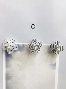 3pcs Plastic Fridge Magnet, Modern Mixed Pattern Flower Design Refrigerator Sticker For Home - Multicolor - View 9