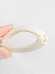 1pc ABS Hook, Minimalist Solid Color Portable Bag Hanger For Home - White - View 4