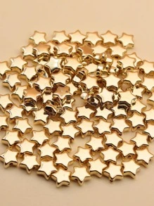 100pcs Star Design Bead - Yellow Gold - View 1