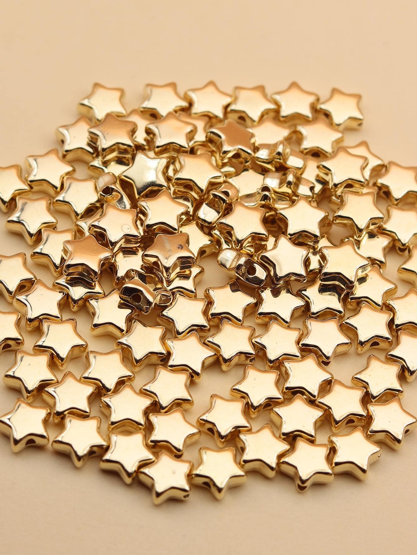 100pcs Star Design Bead - Yellow Gold - View 1