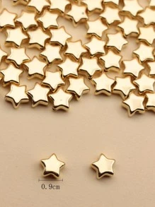 100pcs Star Design Bead - Yellow Gold - View 2