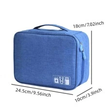 數據線整理器包,旅行電子收納,防震便攜分隔物包手提箱適用於燈芯絨,耳塞式耳機,充電器,SD卡,禮物