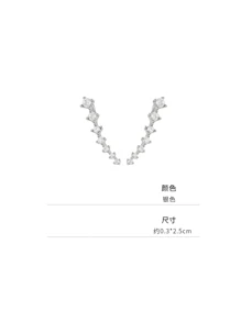 水鑽裝飾耳爬 - 銀色 - 查看 6