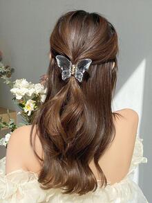 6 piezas Garra de pelo con diseño de mariposa - Multicolor - Ver 2