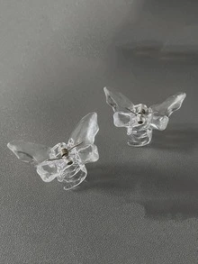 6 piezas Garra de pelo con diseño de mariposa - Multicolor - Ver 9