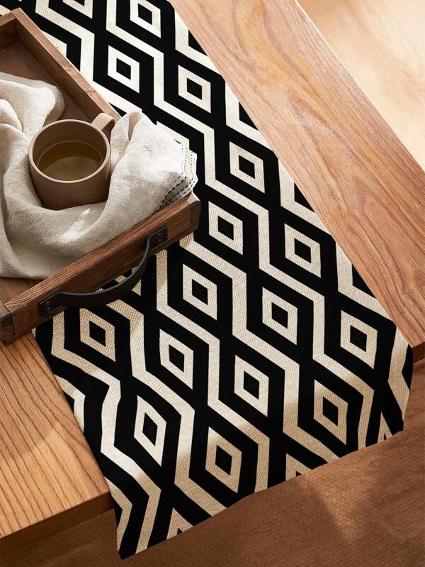 مفرش طاولة المطبخ نمط هندسي طاولة حديث البوليستر الى اليومي قطعة واحدة