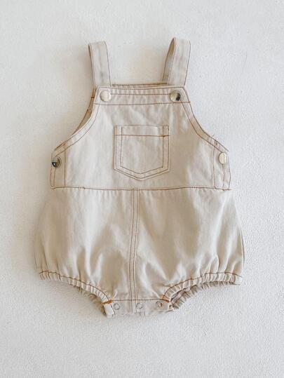 婴儿牛仔背带裤，男女童休闲连体裤，适合春、夏、秋季穿着的清凉连体衣