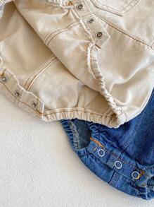 Baby Girl Summer Bodysuit Denim Overalls, Spring And Autumn Wearable, Cool Jumpsuit Outfit