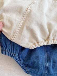 Baby Girl Summer Bodysuit Denim Overalls, Spring And Autumn Wearable, Cool Jumpsuit Outfit