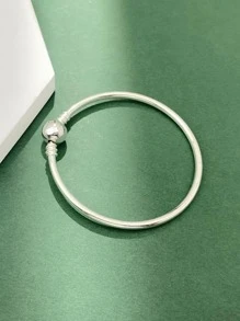 Newsoul 1入組簡約 S925 純銀原子手鍊精美珠寶華麗約會禮物女士16 厘米 17 厘米 18 厘米 19 厘米 20 厘米 21 厘米 22 厘米 - 銀色 - 查看 3