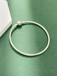 Newsoul 1入組簡約 S925 純銀原子手鍊精美珠寶華麗約會禮物女士16 厘米 17 厘米 18 厘米 19 厘米 20 厘米 21 厘米 22 厘米 - 銀色 - 查看 5