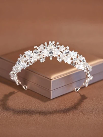 1 pieza Tiara de aleación elegante y de moda, adecuada como accesorio para el cabello de corona para la fiesta de boda de la mujer, accesorio para el Día de San Valentín