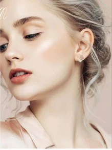 12pcs/set Flower & Heart Stud Earrings - Multicolor - View 3