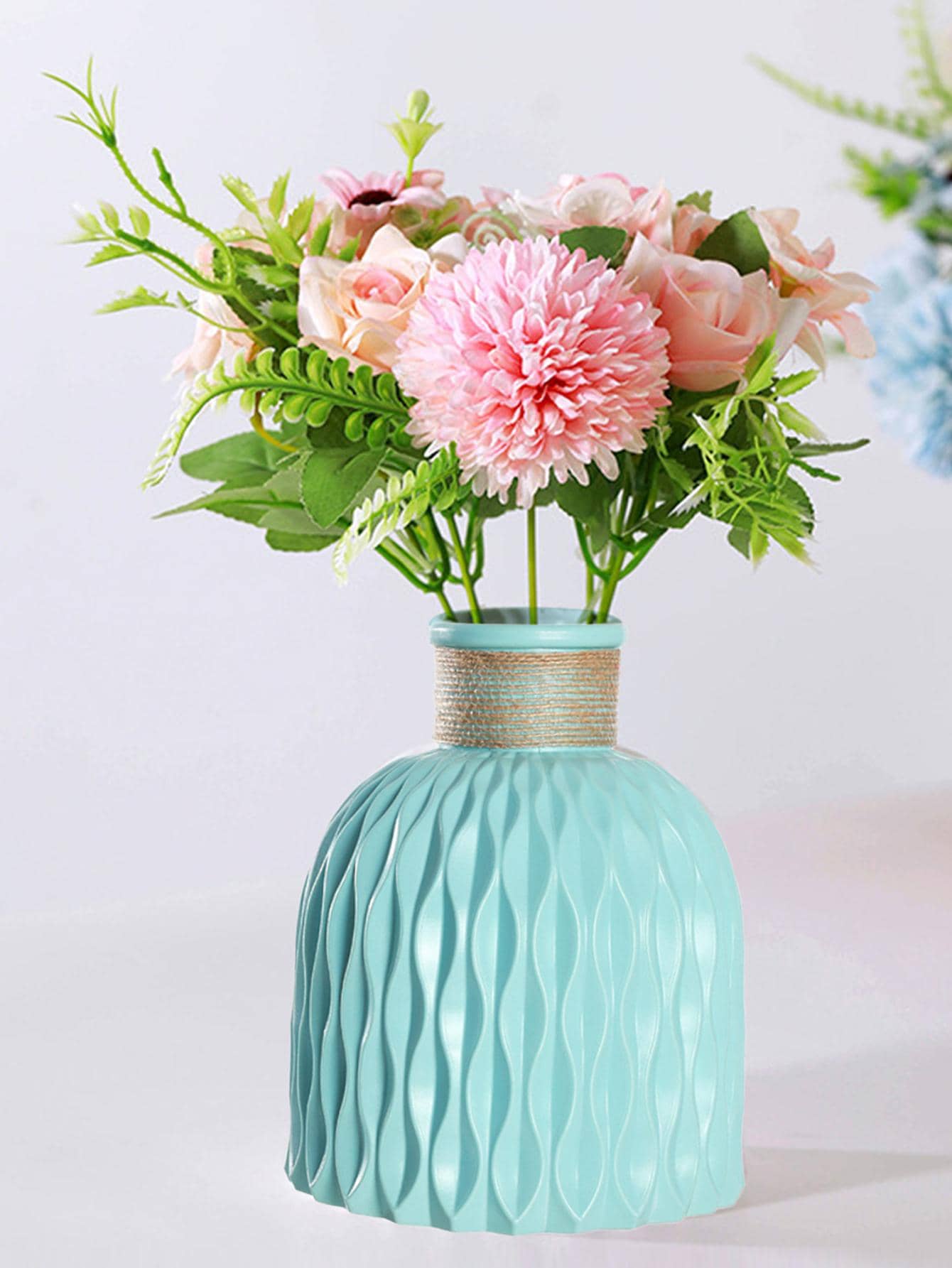 1 Bình Hoa ABS, Đồng Bằng Hiện Đại Họa Tiết Chi Tiết Bình Hoa Cho Gia Đình - Màu xanh lam - Xem 1